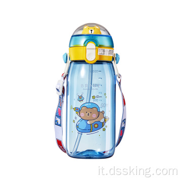 2022 Nuovo design Design Tritan Plastic BPA GRATUITA di bottiglia d&#39;acqua gratuita Bear per bambini Sport bottiglia Safe